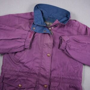 Vintage Pacific Trail Barn Women's Purple Plaid Lined Jacket M Outdoor Nautical